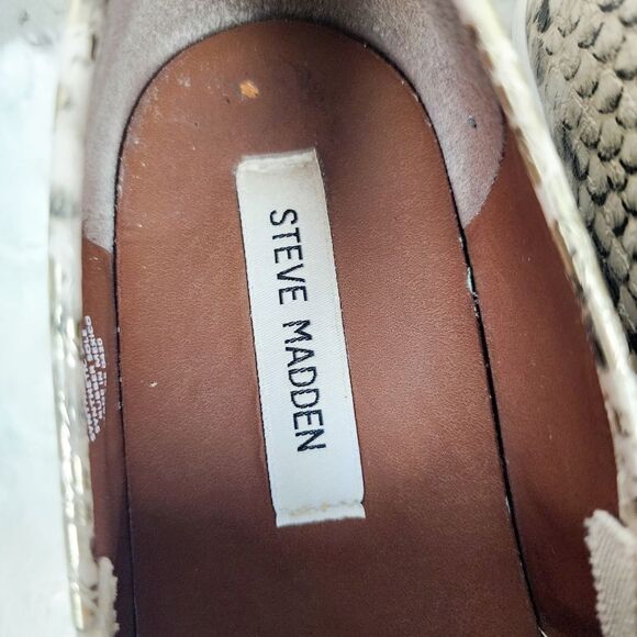 Steven Madden Snakeskin Slip On Sneakers Size 9.5 - Picture 3 of 10